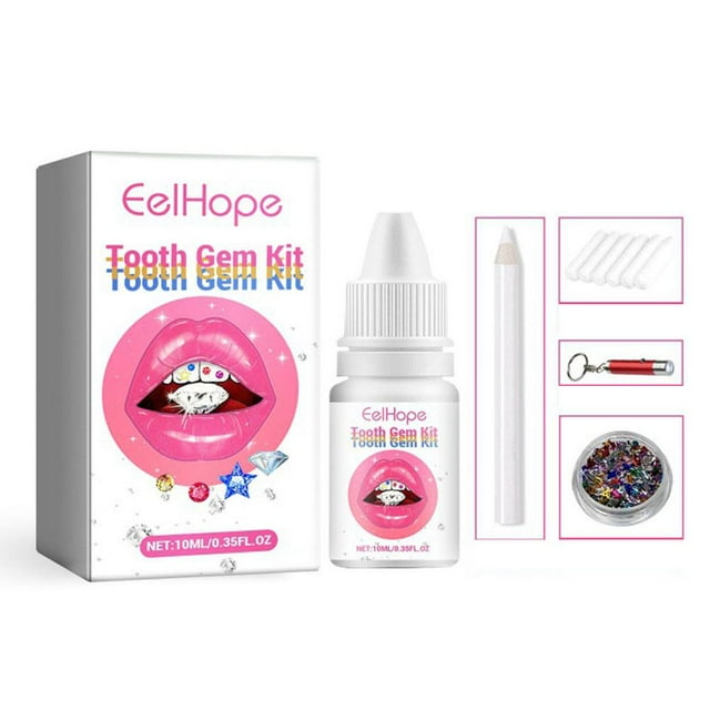 SharkTRUE Teeth Gem Kit,Tooth Diamonds Gems Kit For Teeth DIY Teeth A1J8 Crystals