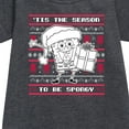 thumbnail image 2 of SpongeBob SquarePants - Spongebob Xmas Sweater - Toddler & Youth Girls Fleece Dress, 2 of 5