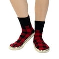 thumbnail image 2 of LazyOne Knitted Slippers, Cozy Slipper Socks for Winter, Unisex (Moose Plaid, L/XL), 2 of 7
