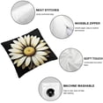 thumbnail image 6 of Spring White Daisy Flowers Outdoor Pillow Covers Set of 2, Decorative Throw Pillow Case, Black Linen Soft Cozy Cushion Pillowcases, 6 of 7