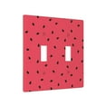 thumbnail image 2 of PAYOHTO Toggle Light Switch Wall Plate Watermelon With Black Seed Double Switch Cover Standard Size 2-Gang 4.50" x 4.5" Unbreakable Polycarbonate Thermoplastic, 2 of 6