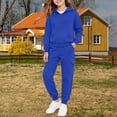 thumbnail image 5 of CAICJ98 Toddler Kids Sweatsuit Girls Boys 2 Piece Tracksuit Jogging Outfits Set Hooded Sweatshirt and Jogger Sweatpants Clothing Sets,Size 6-7 Years, 5 of 6