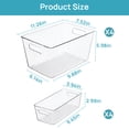 thumbnail image 7 of Sindcom 8 Pack Clear Plastic Storage Bins with Handles, Pantry Organizer Bins, Refrigerator, Cabinet, Kitchen, Countertops, Stackable Storage Containers for Home, 4 Pack Large and 4 Pack Small, 7 of 7
