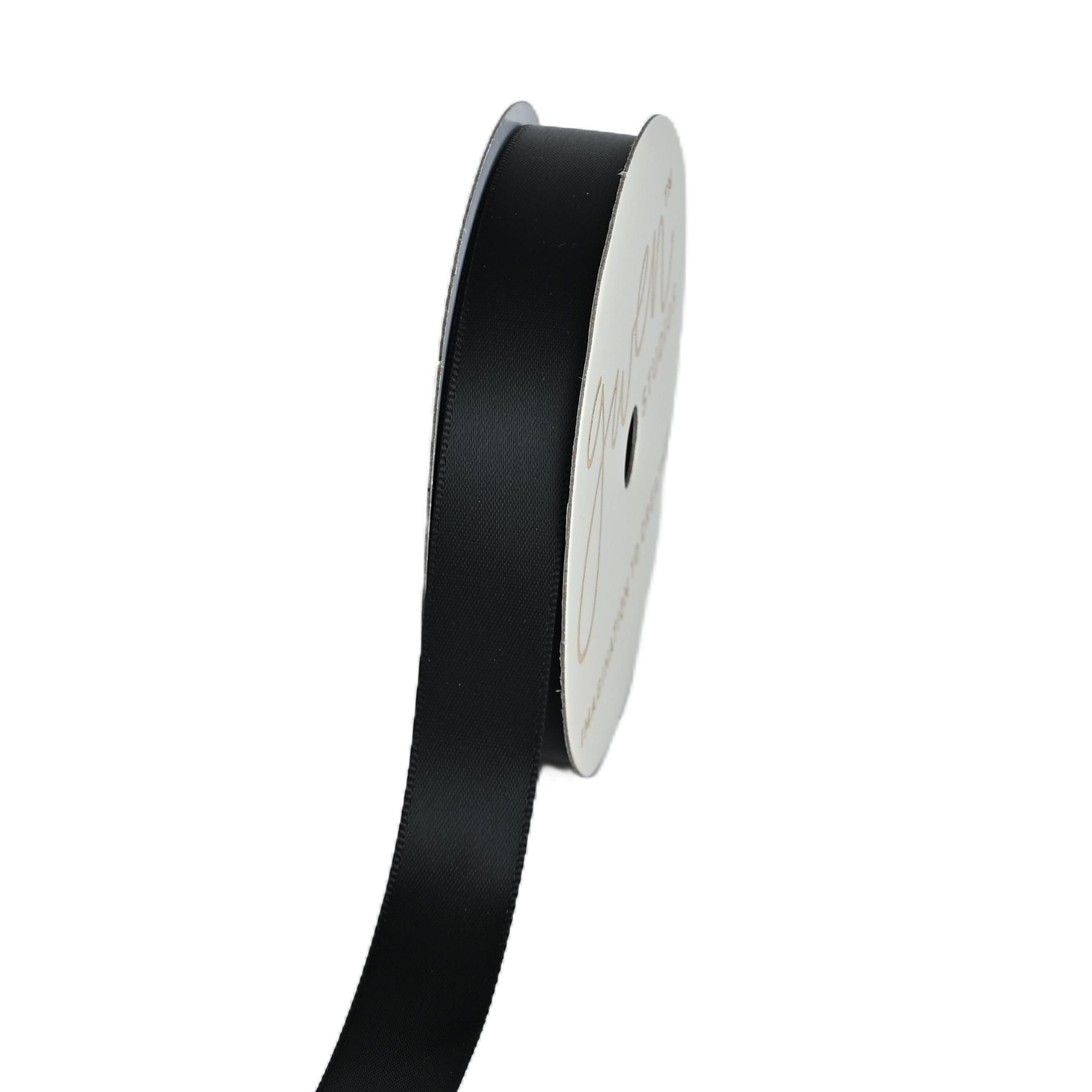 Gwen Studios 5/8" Black Satin Ribbon, 7 Yards