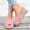 Pink, variant on SMihono Sandals Womens Summer Plus Size Women Summer Shoes Denim Cross Slope Heel Thick Soled Round Head Beach Slippers Slipper On Clearance
