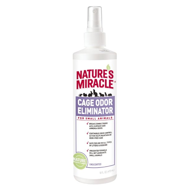 Nature’s Miracle Cage Odor Eliminator 16 Ounces, For Small Animals