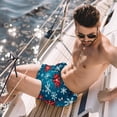 thumbnail image 2 of luoweisi Men's Beach Shorts Quick Dry Swim Trunks with Mesh Lining Christmas Snowflakes 2XL, 2 of 5
