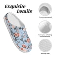 thumbnail image 5 of Yiaed Rose Flowers Print Slippers Fuzzy Warm Cozy Slippers Non Slip House Slippers For Indoor Outdoor Slippers House Slippers-46/47, 5 of 7