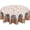 Autumn Leaf, variant on Classic Coffee Themed Table Cloth - Mocha Latte Milk Round Tablecloth Beige Brown Table Cover 60 Inch Decorative for Kitchen Dining Table Party