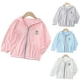 thumbnail image 2 of FLMEI Toddler Kids Sun Protection Jacket for Boys Girls Ice Silk Sun Shirt Summer UPF 50+ Sunsuits for 1-10 Years Hooded Rashguard Coat Baby Air Conditioning Shirt, 2 of 9