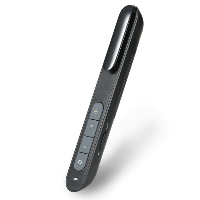 2.4GHz Wireless Powerpoint Presenter Presentation Pointer PPT Clicker with USB Receiver 100 Meters Remote Control Compatible with Windows Android OS for Meeting Teaching Training Lecture
