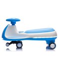 thumbnail image 4 of 2-in-1 Smart Design 12V Kids Electric Wiggle Car with LED Stream Lights, Flashing PU Wheels, Bluetooth Music, 5 MPH Speed, Triangular Stability Frame for Ages 3-8 -Blue, 4 of 16