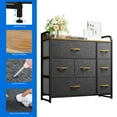 thumbnail image 5 of ZHOUB 7 Drawer Dresser, Small Dresser with Drawers, Fabric Dressers for Bedroom, Dresser with Shelves, Living Room, Closets, Sturdy Steel Frame, Wooden Top, Easy Pull Fabric Bins-Light Gray, 5 of 10