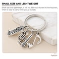thumbnail image 4 of Shisuyan 2Set Metal Keychain Pendant Note Microphone Trumpet Alloy Silver for Music Style, 4 of 8