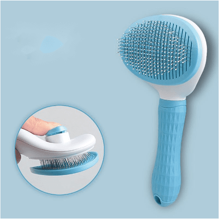 Round Bristle Pet Brush for Dogs and Cats - Gentle Grooming for Short ...