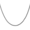 thumbnail image 2 of Solid 14K White Gold 4mm Parisian Wheat with Lobster Lock Chain - 24", 2 of 8