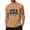 Yellow, variant on Men's Patriotic Sleeveless Shirt with USA Lettering and Flag Print Featuring Breathable Fabric for Hot Weather Beach Walks Beige L