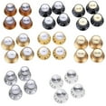 thumbnail image 5 of Metric Size 18 Splines Top Hat Bell Reflector 2 Volume 2 Tone Knobs Set for Asia Import Guitar Bass Split Shaft Pots Gold Silver Top, 5 of 15