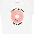 thumbnail image 4 of Inktastic Donut Worry Be Happy Pink Sprinkle Donut` Boys or Girls Baby Bodysuit, 4 of 5