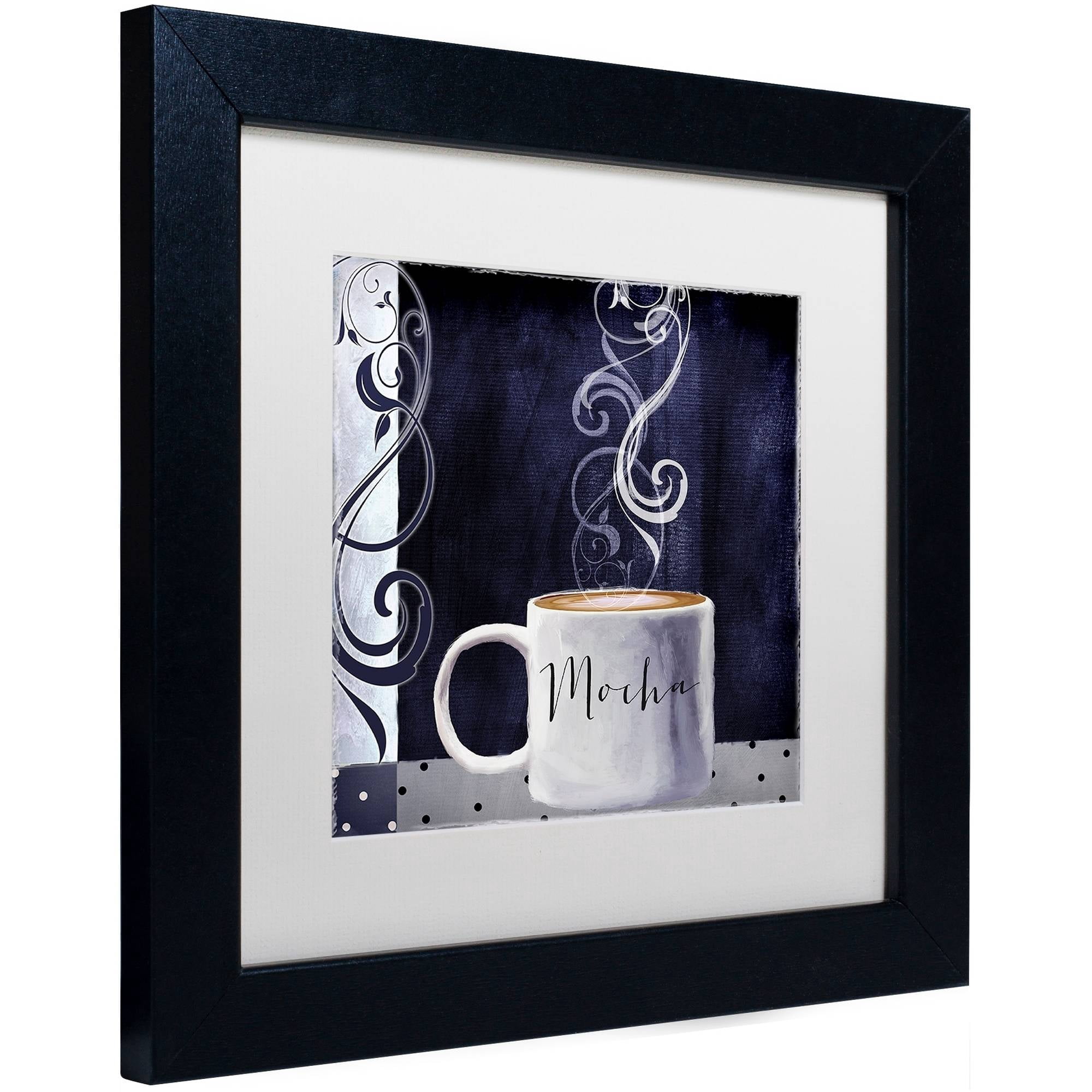 Trademark Fine Art "Cafe Blue III" Canvas Art by Color Bakery White Matte, Black Frame