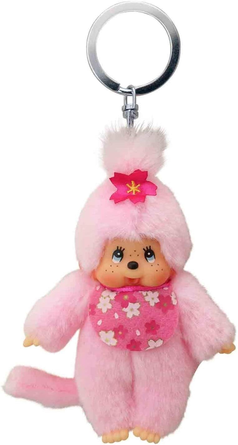 Monchhichi Cherry Blossom Keychain Charm