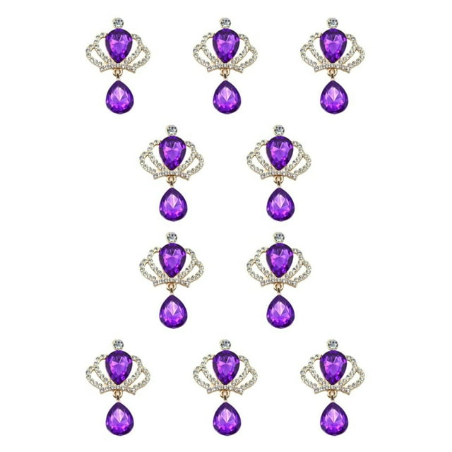 Qarigey 10 Uds. De botones a presión de diamantes de imitación a la moda, colgantes dorados para disfraces DIY, broche para decoración de boda, Base Ropa, zapatos y accesorios Miscelánea tipo 4 Qarigey AP016817-04