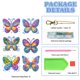 thumbnail image 5 of Llavero Pintura Diamantes 6pcs Forma Especial Doble Cara Rainbow Mariposa, 5 of 9