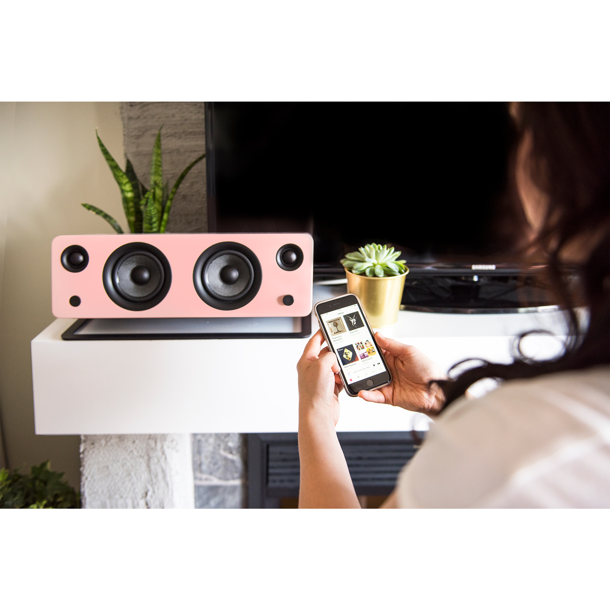 Kanto SYD Powered BT Speaker, Matte Pink