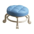 thumbnail image 3 of Abbracc Furniture Stool Low Rolling Seat Multi-Function Portable PU Padded Rolling Stool Dark blue, 3 of 9