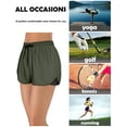 thumbnail image 6 of Women Drawstring Waist Athletic Running Shorts with Liner Inner Pocket, 6 of 6