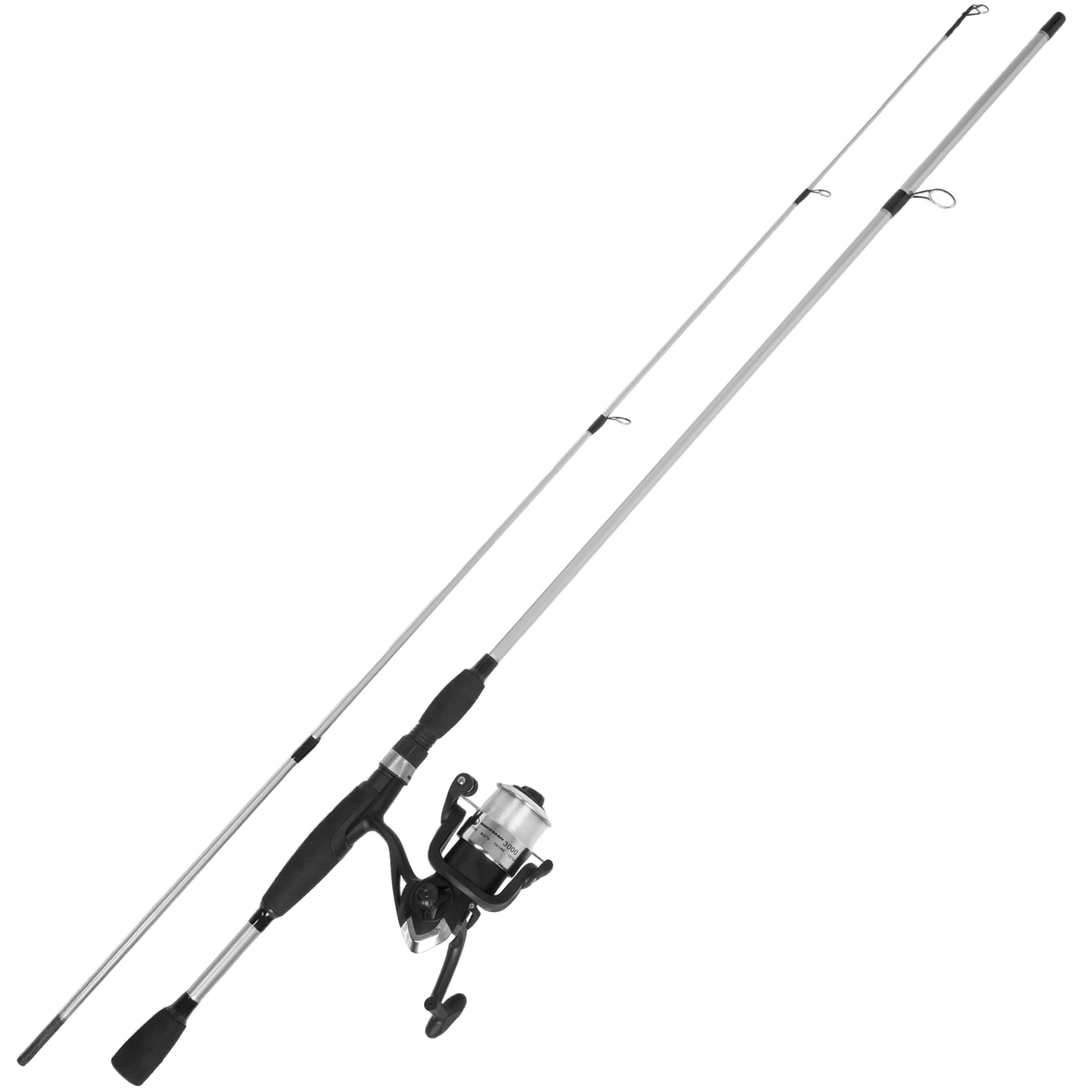 Spinning Reel Fishing Pole Bass and Trout Fishing, Gold – Lake Fishing 6.5  feet