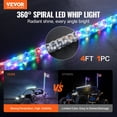 thumbnail image 3 of STAWAY 4FT LED Whip Light with APP & RF Remote Control, 300 Colors, IP67 Waterproof, Quick Mount for UTVs, ATVs, Motorcycles - Ultimate Visibility, 3 of 9