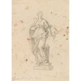 thumbnail image 3 of Giovanni Domenico Campiglia 18x24 Black Modern Framed Museum Art Print Titled - Statue of a Female&nbsp;Saint (Early to Mid-18th&nbsp;Century), 3 of 5