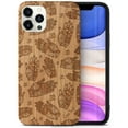thumbnail image 1 of Case Yard Wooden Case Outside Soft TPU Silicone Slim Fit Shockproof Wood Protective Phone Cover for Girls Boys Men and Women Supports Wireless Charging Hands and Ohm Design case for iPhone-12-Pro-Max, 1 of 7