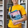thumbnail image 6 of HELLHERO Tote Bags with Decorative Design Polyester Easy Carry Book Case Book Cover Sleeve Pouch Washable Book Organzoer Holder with Pocket, Starry Night Cat, 6 of 8