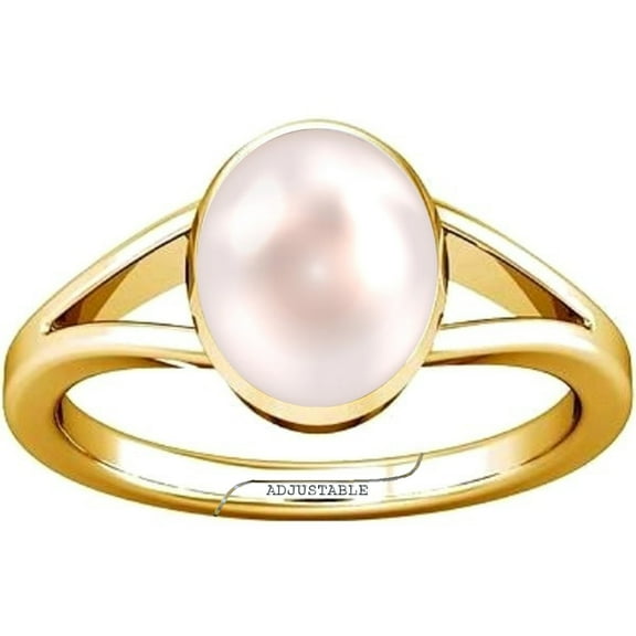 Divya Shakti 11.25-11.50 Carat Pearl Moti Gemstone Panchdhatu Adjustable Ring for Mens & Womens