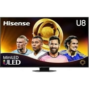 Hisense 65 Inch Class U8 Series 4K Mini-LED QLED UHD Smart Google TV with HDMI Cable, Streaming Bundle & 12 Month CPS Protection Plan