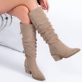 thumbnail image 5 of LOVE STEETLY Women's Knee High Slouchy Boots, Pointed Toe Chunky Heel Casual Versatile Stylish Comfort Winter Tall Boot., 5 of 7