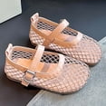 thumbnail image 4 of Yuncity Girl Sandals Solid Color Close Toe Soft Sole Buckle Mesh Lightweight Summer Breathable Leisure Outdoor Daily Wear Girl's Sandal Size 4-4.5 Years Pink, 4 of 9
