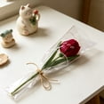 thumbnail image 2 of Ngheia Piper Stick Red Tulip Bouquet, Single Artificial Flower with Bag Bouquet for Memorial, 2 of 6