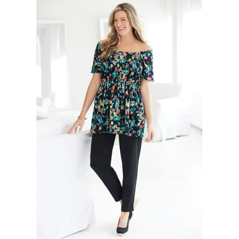 Woman Within Women s Plus Size Empire Waist Tunic Walmart