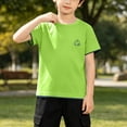 thumbnail image 6 of Muscularfit T Shirts for Boys Boys Athletic Shirts Short Sleeve Golf Shirts Pullover Shirt Green Crew Neck Graphic Tees Third Grade Shirt,9-10 Years, 6 of 9