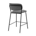 thumbnail image 3 of 26 Inch Metal Counter Height Barstool, Black and Gray, 3 of 5