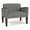 Asteroid, variant on Belmont Lounge Reception Waiting Bariatric Chair / Walnut Wood Legs / Light Gray