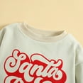 thumbnail image 6 of XDZJLR Baby Boy Girl Christmas Outfit Romper Xmas Cute Long Sleeve Crewneck Santa Letter Printing Sweatshirt Bodysuit Xmas Outfits Beige 3-6 Months, 6 of 8