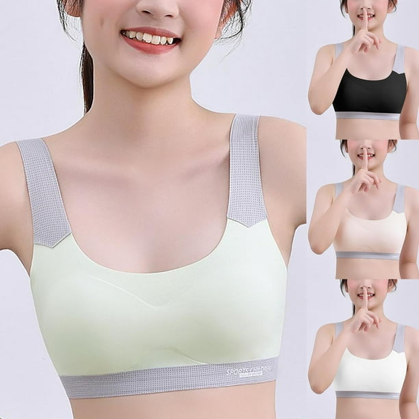 Penkiiy Entrenamiento sujetadores para niñas, sin costuras Teen Girls Sports Bras Ultra Comfort Soft Tween Bras