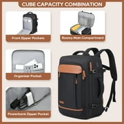 Joyway 2-Piece Travel Backpack Set Airline-Approved Waterproof Carry-On Luggage with USB Charging Port Comfortable Straps & Matching Toiletry Bag