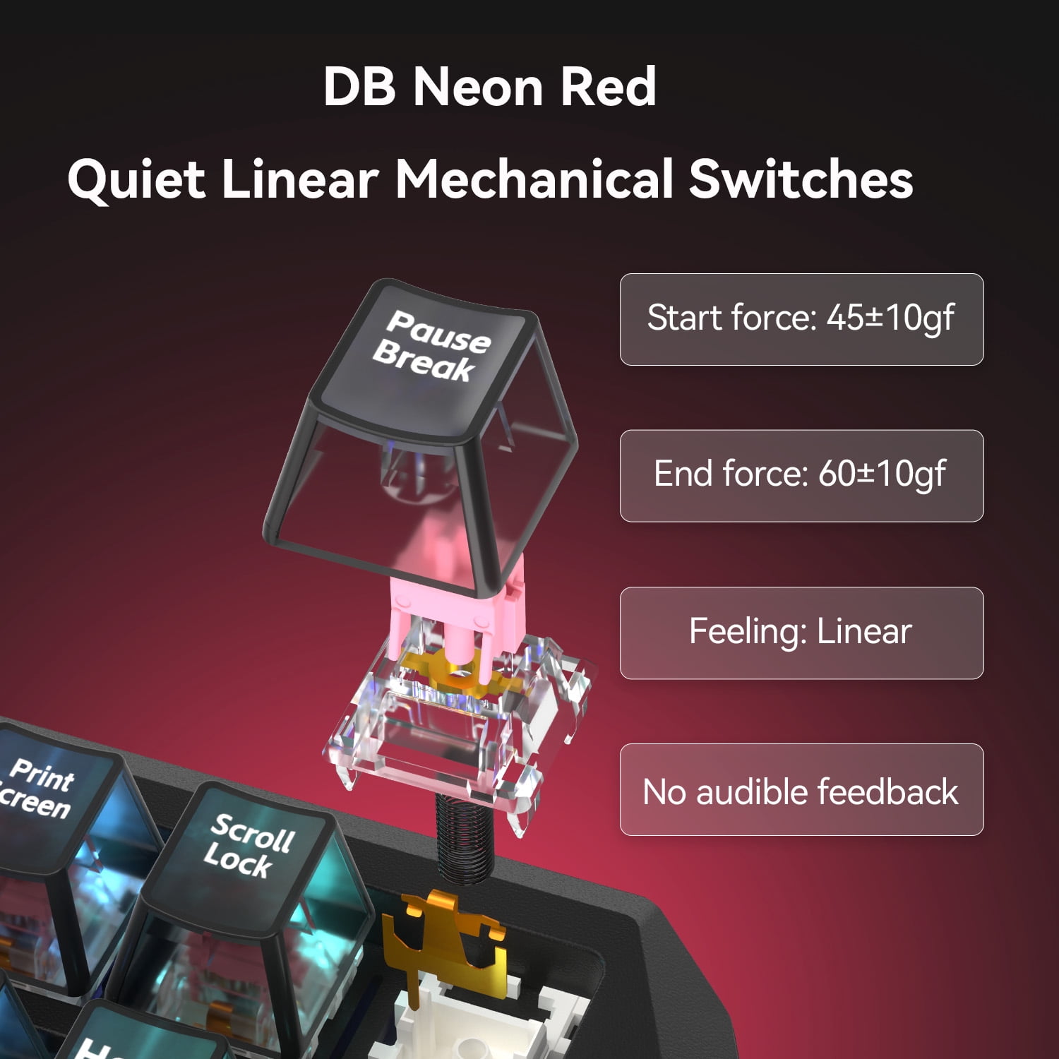 DarkBeacon 75% Mechanical Gaming Keyboard, Linear Switch, RGB Backlit, Blade 87 Keys Compact TKL Wired Computer Keyboards for Windows Laptop PC Gamer