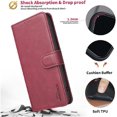 thumbnail image 4 of Wallet Case for Motorola Moto G86 RFID Blocking Flip Cover with Card Slots & Kickstand Red, 4 of 7