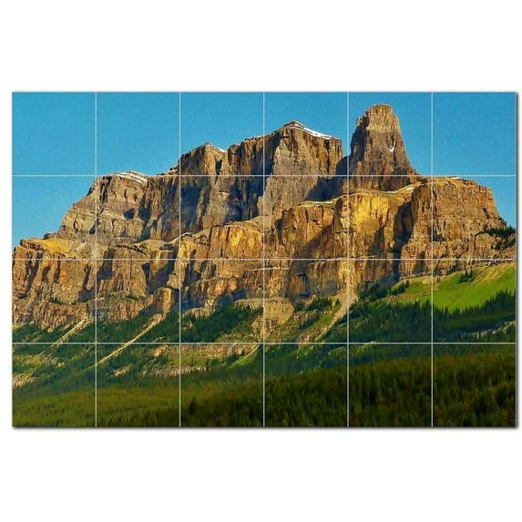 Mountain Ceramic Tile Mural Kitchen Backsplash Bathroom Shower, 401060-L64